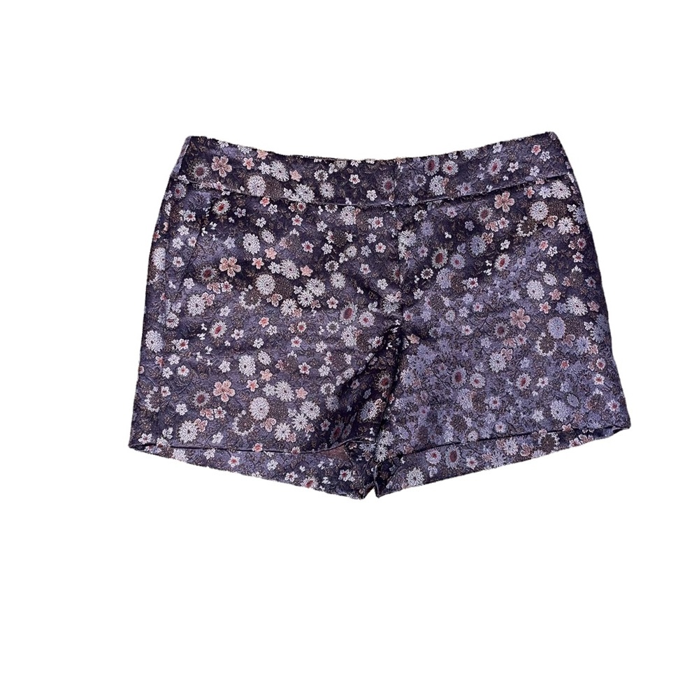 Ann Taylor Loft Brocade Flat Front Shorts Size 6
